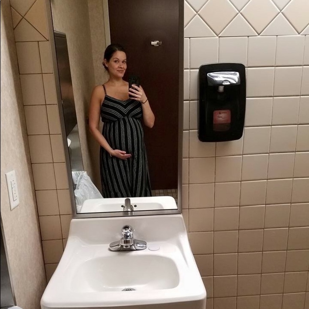 Linen maternity dress